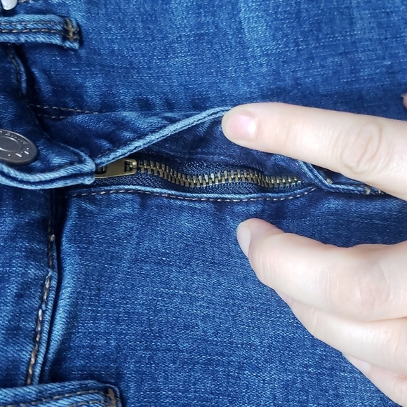 PacSun Dark Blue Distressed High Waisted Jeggings 24 - Picture 9 of 13